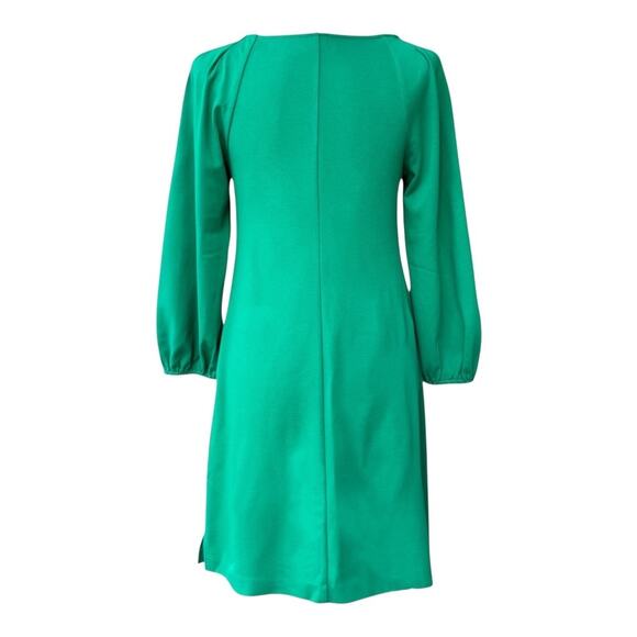 Eliza J Emerald Green Stretchy Shift Dress | Long Balloon Sleeve | Classic Chic - Picture 3 of 8